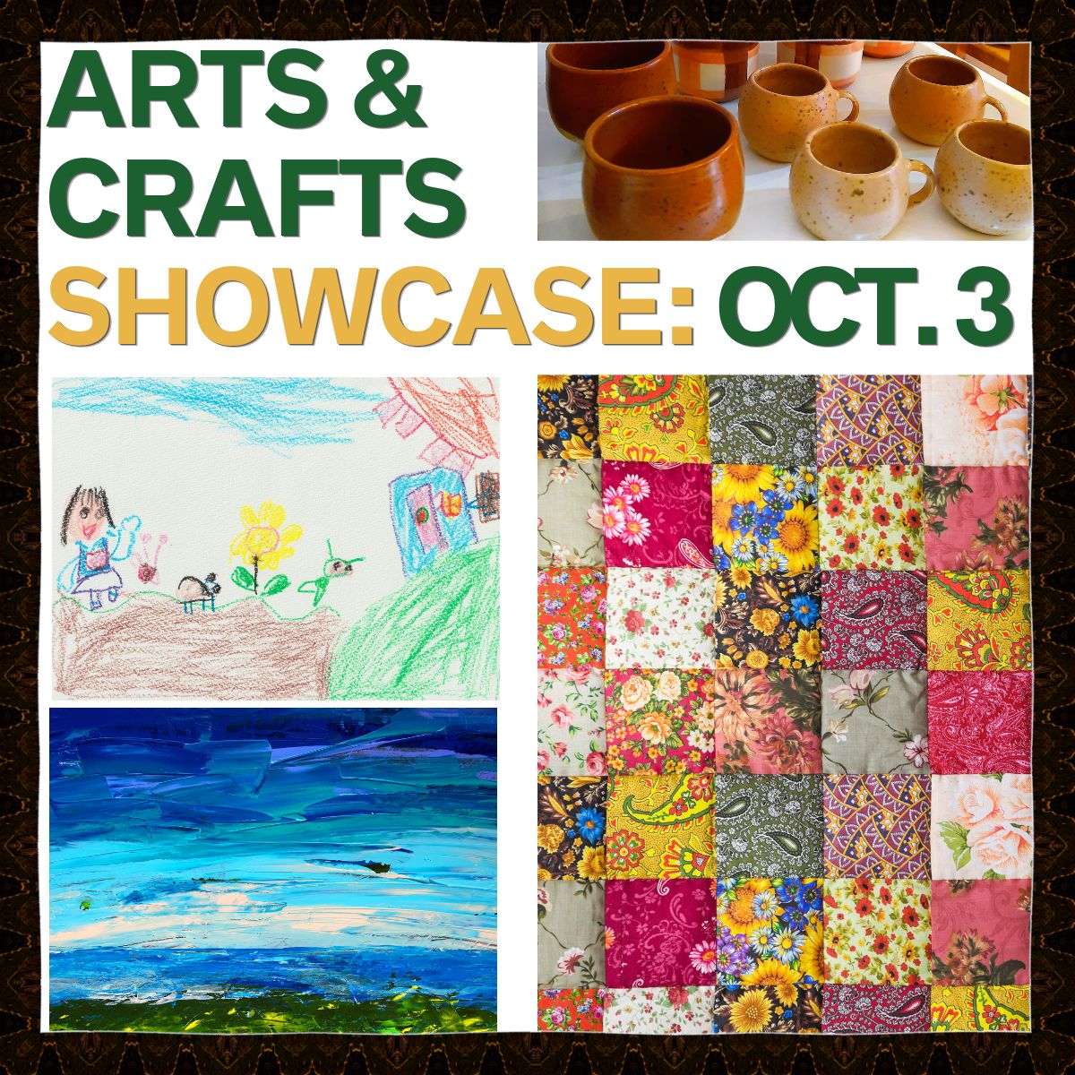 Arts & Crafts Showcase Oct. 3